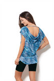 Tail ~  Willow Drape Back Top in Seascape