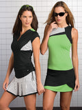 Bolle ~ Women's Twist of Lime Overlay Tennis Skirt (Black)
