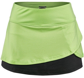 Bolle Ladies Tennis - Women's Twist of Lime Overlay Tennis Skirt (Lime) - mytennisstore.com