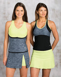 Bolle ~ Shades of Grey Rouched Tank