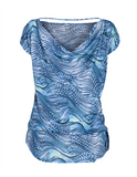 Tail ~  Willow Drape Back Top in Seascape