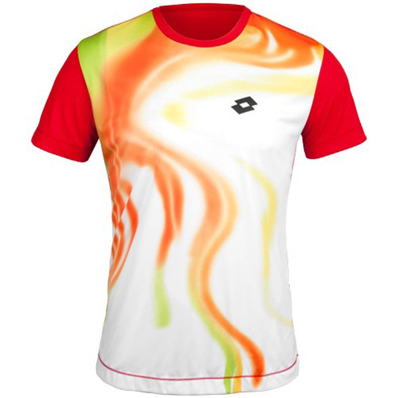 Lotto Men's Tennis - White Flame Performance Tee Shirt