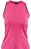 Lucky in Love High Neck Rouched Tank - mytennisstore.com