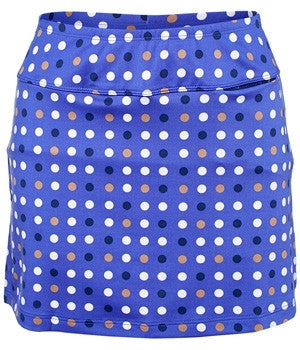 Jofit Blue Hawaiian Printed Tennis Skirt (Multi Dot)