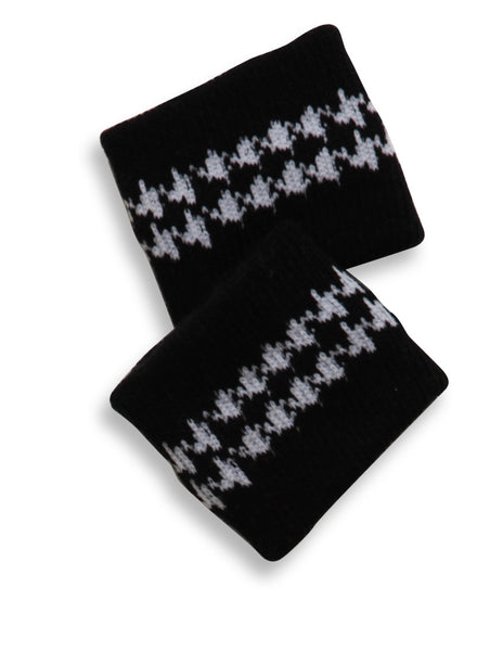 Mary Martin Designs ~ Tennis Wristband in black/white houndstooth