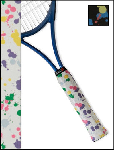 Tennis Racquet Overgrip in paint splatter
