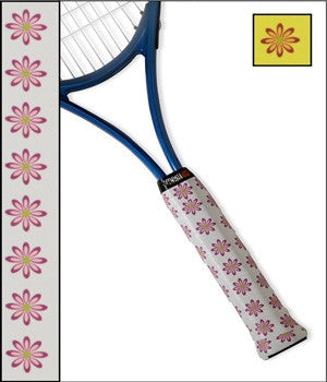 Tennis Racquet Designer Overgrip in Daisy